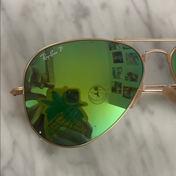 Aviator Ray bans green and gold - Picture 4 of 5